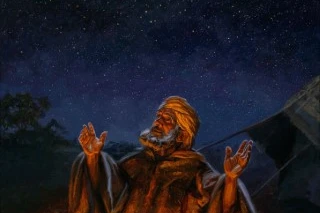 God tells Abram his descendants will be as numerous as the stars